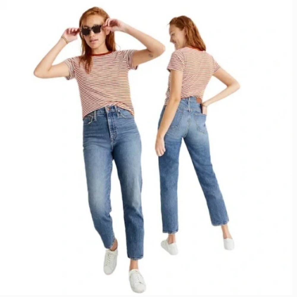 Madewell Classic Straight Jeans Peralta Wash High Rise Size 23